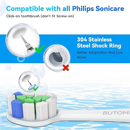 Miniatura 6 de Cabezales de cepillo de dientes de repuesto, para Philips Sonicare ProtectiveClean C2 4100 5100 6100 DailyClean DiamondClean EasyClean PowerUp Placa