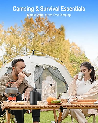 Miniatura 7 de Purificador de agua portátil para acampar Sistema de filtración de agua dual de 0.01 micrones para mochileros al aire libre, senderismo, emergencia