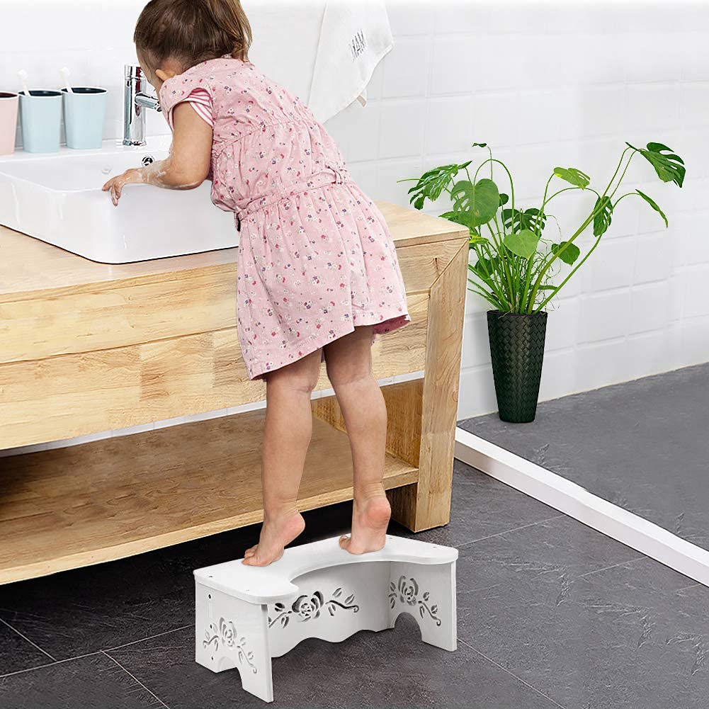Sgabello per WC, Sgabello da Toilette Antiscivolo Sano e di Alta Qualità, per Anziani Bambini Donne Incinte Adulti, Antiscivolo per WC, 49,6 x 29,5 x 5,3 cm, Sgabello Antiscivolo per Bambini