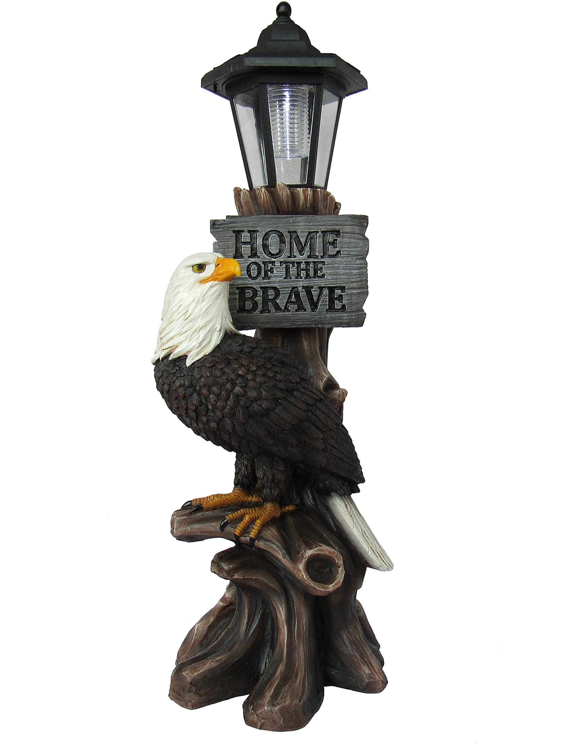 Buy DWK Bald Eagle Outdoor Statue Solar Lantern Sign Patriotic Garden Statue