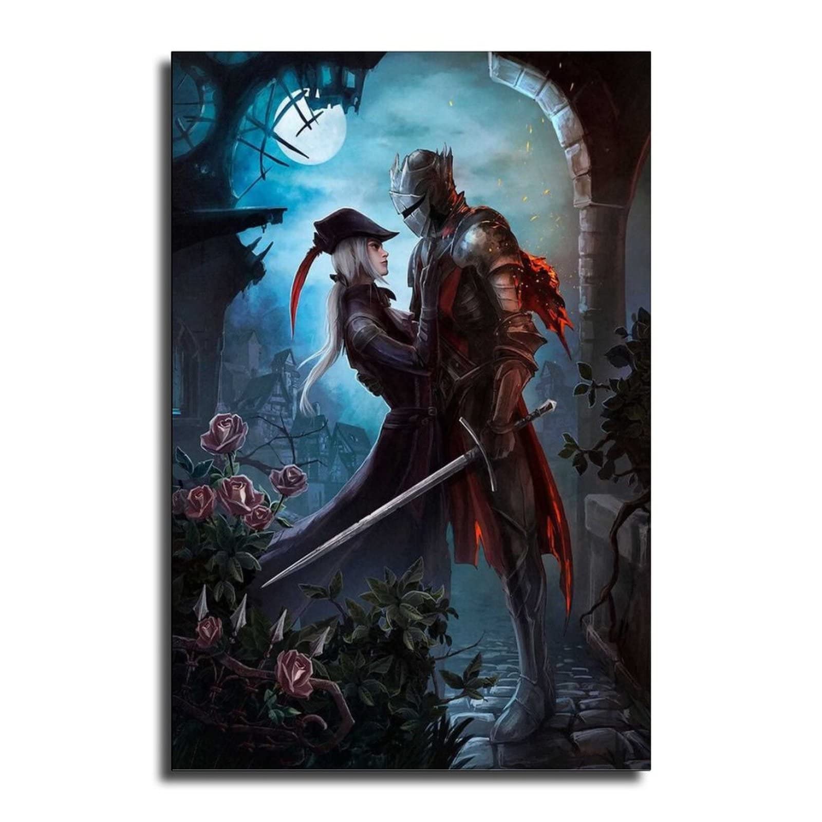 Print Art Bloodborne Lady Maria And Dark Souls of Cinder Classic Poster Decoration Painting Office D