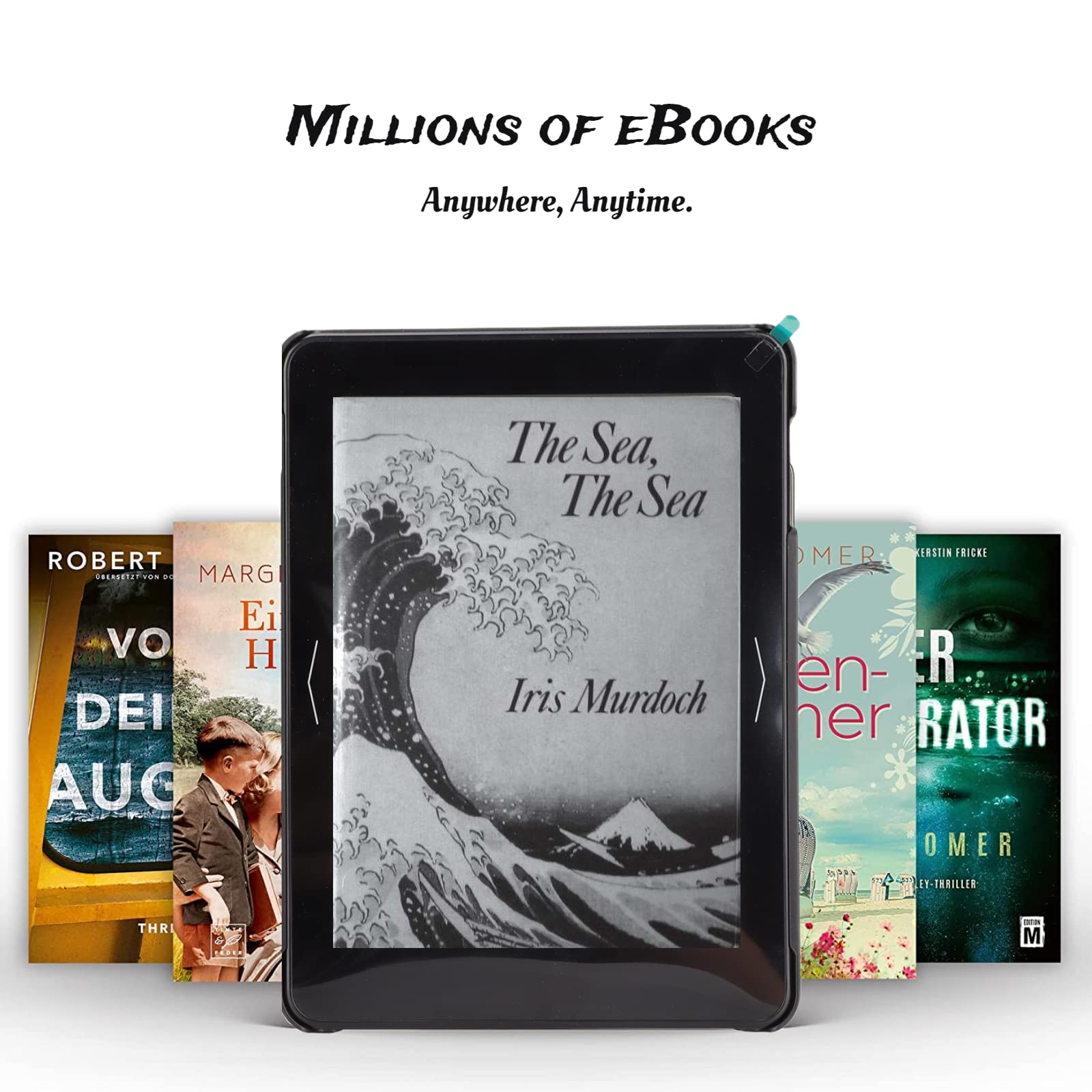 Ereader, Schermo a Inchiostro HD da 6 Pollici, 1448x10726, Lettori di Ebook per Android 8.1, Ebook Quad da 1 GB da 16 GB, WIFI BT, Dispositivo di Lettura Elettronica per