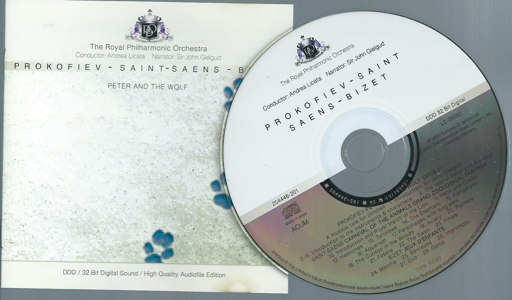 Prokofiev: Peter & Wold/Saint-Saens: Carnival of the Animals [Audio CD]