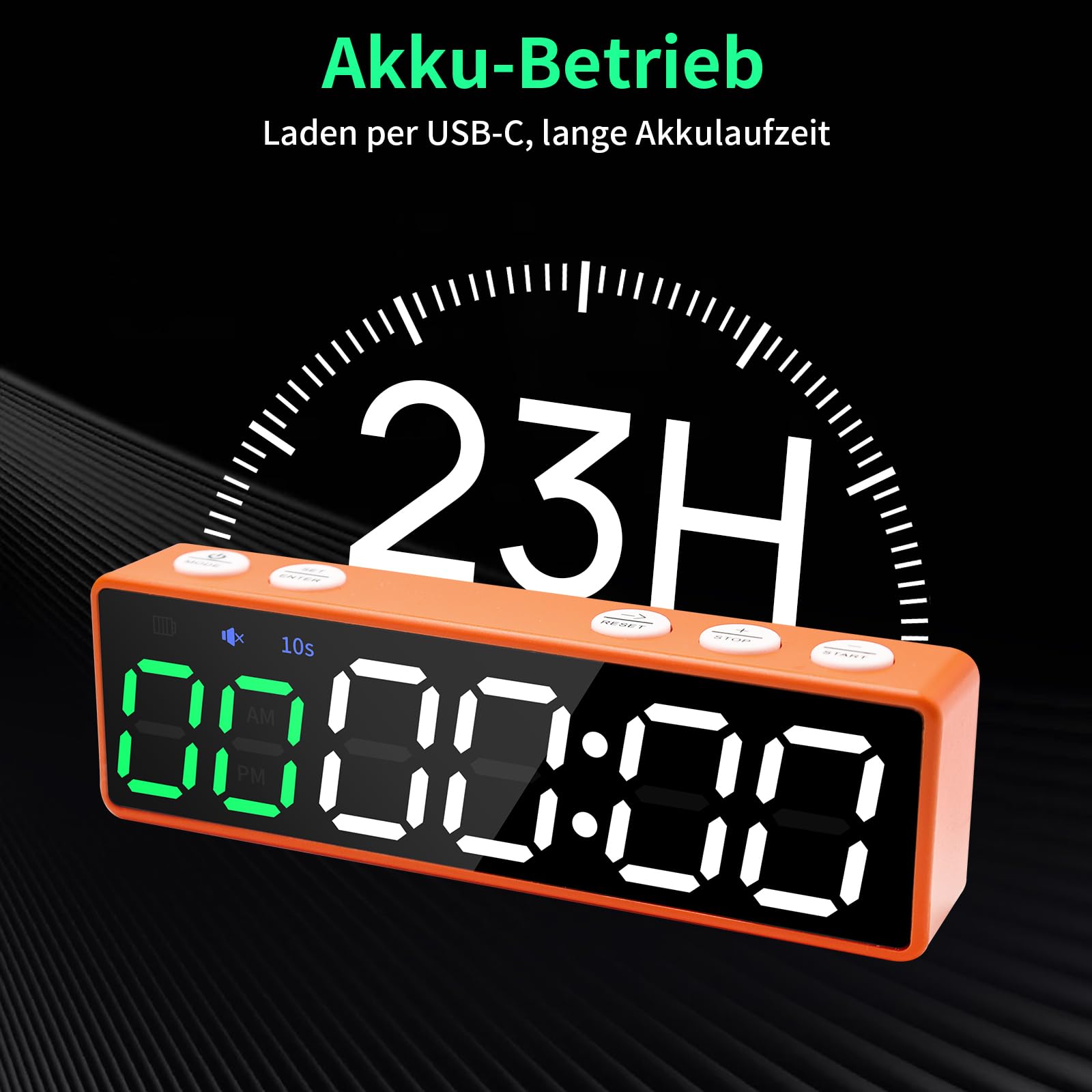 LUCKY TIME Gym-Timer, 10 Trainingsmodi HIIT Tabata Stoppuhr Intervall-Timer