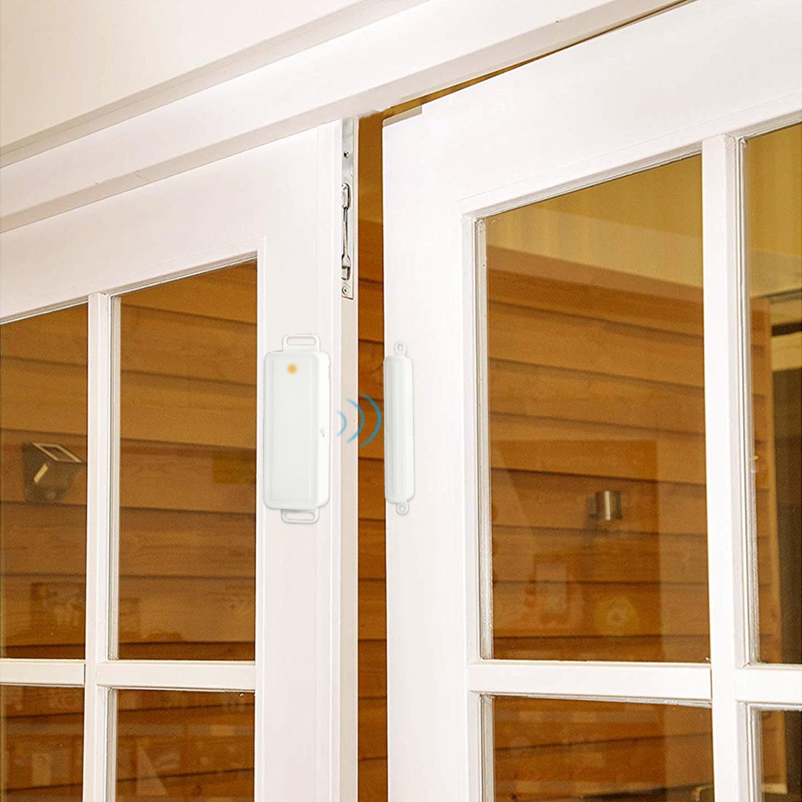 Funk-Abluftsteuerung mit Fenster-Magnetkontakt und Funksteckdose für Dunstabzugshaube Kamin Fensterschalter Wireless Fensterkontaktschalter Fensterschalter Dunstabzugshaube