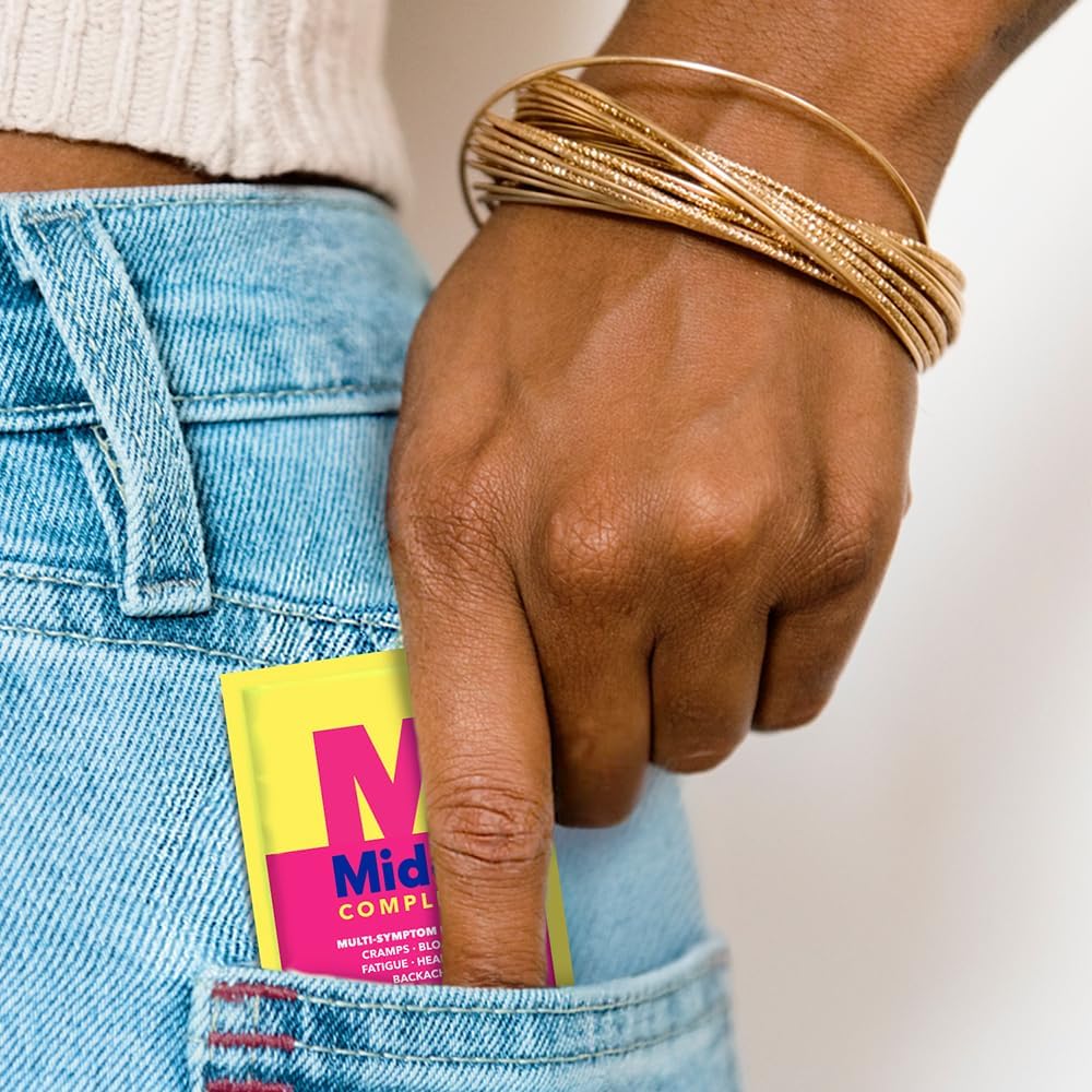 Midol Woman-on-The-Go Period Essentials Complete On The Go Menstrual Pain Relief Caplets, 50ct (25 Pouches of 2) & U by Kotex Balance Ultra Thin Pads Regular Absorbency 50ct