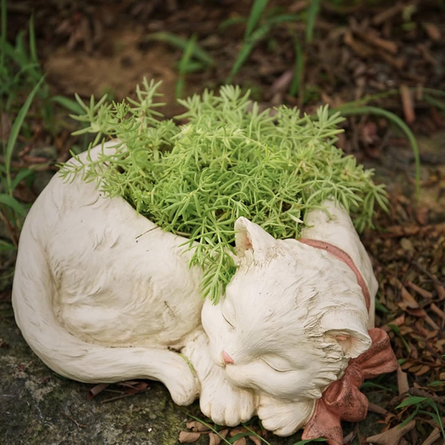 Cute Cat Concrete Flower Pot Molds Succulent Planter Vase Cactus Silicone Molds Candle Pen Holder Mold Epoxy Resin Cement Clay Mould