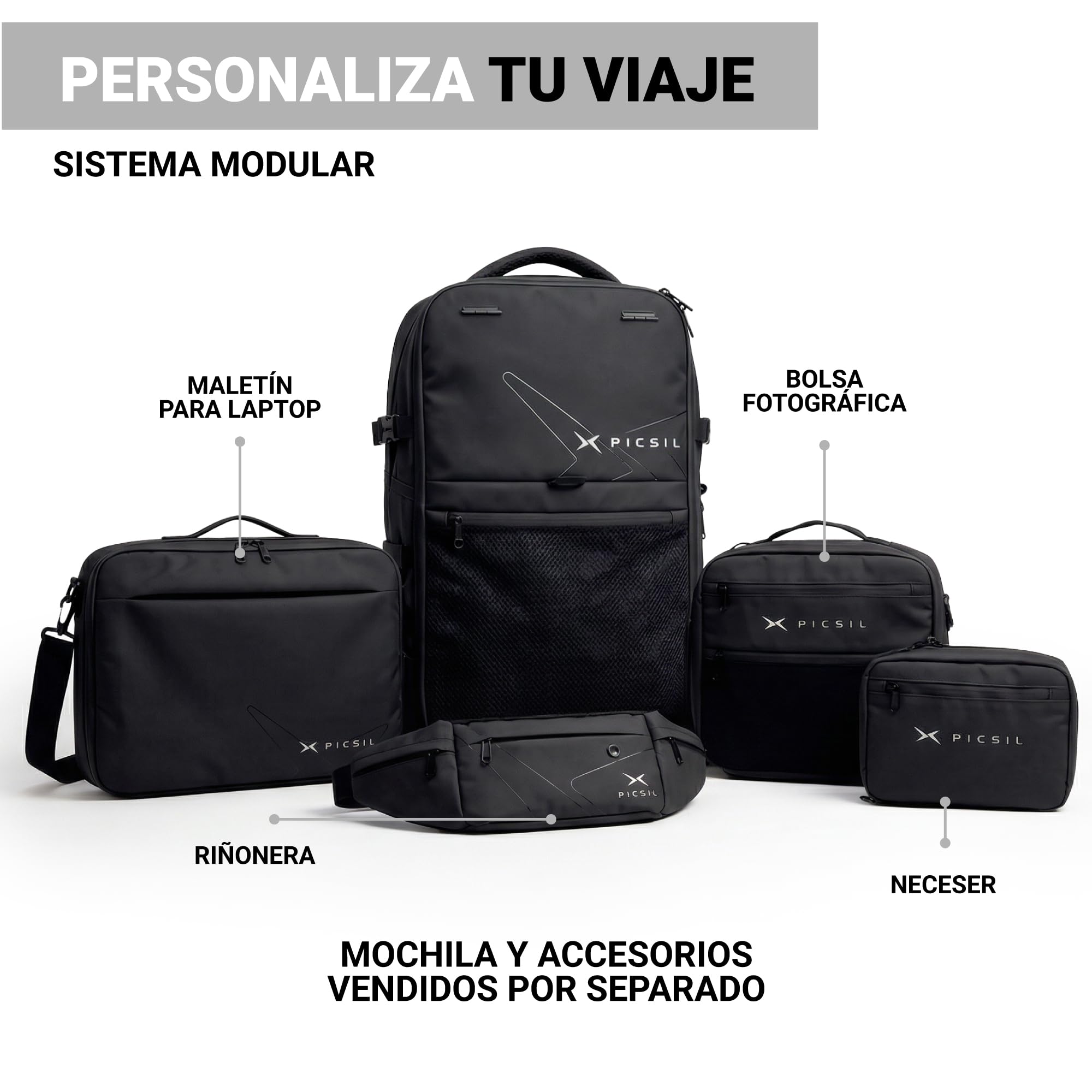 PICSIL Horizon Funda para Portátil - Maletín Modular Organizador de Documentos 10,4L-15,6L, Business Briefcase Extensible, hasta 15.6", Viajes de Negocios y Coworkingg - Moss