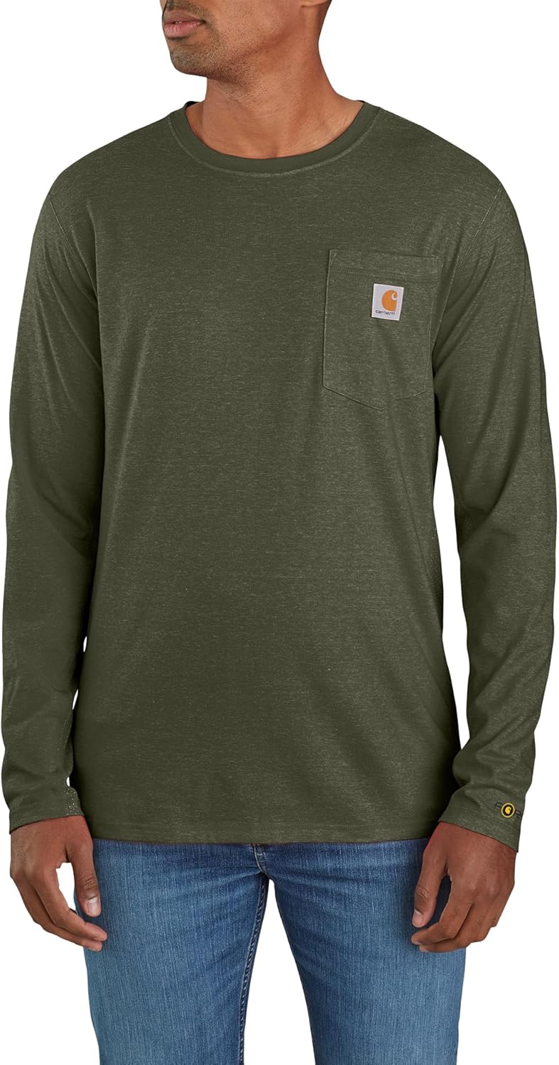 Carhartt Men's Force Relaxed Fit Midweight Long-Sleeve Pocket T-Shirt - Image 2