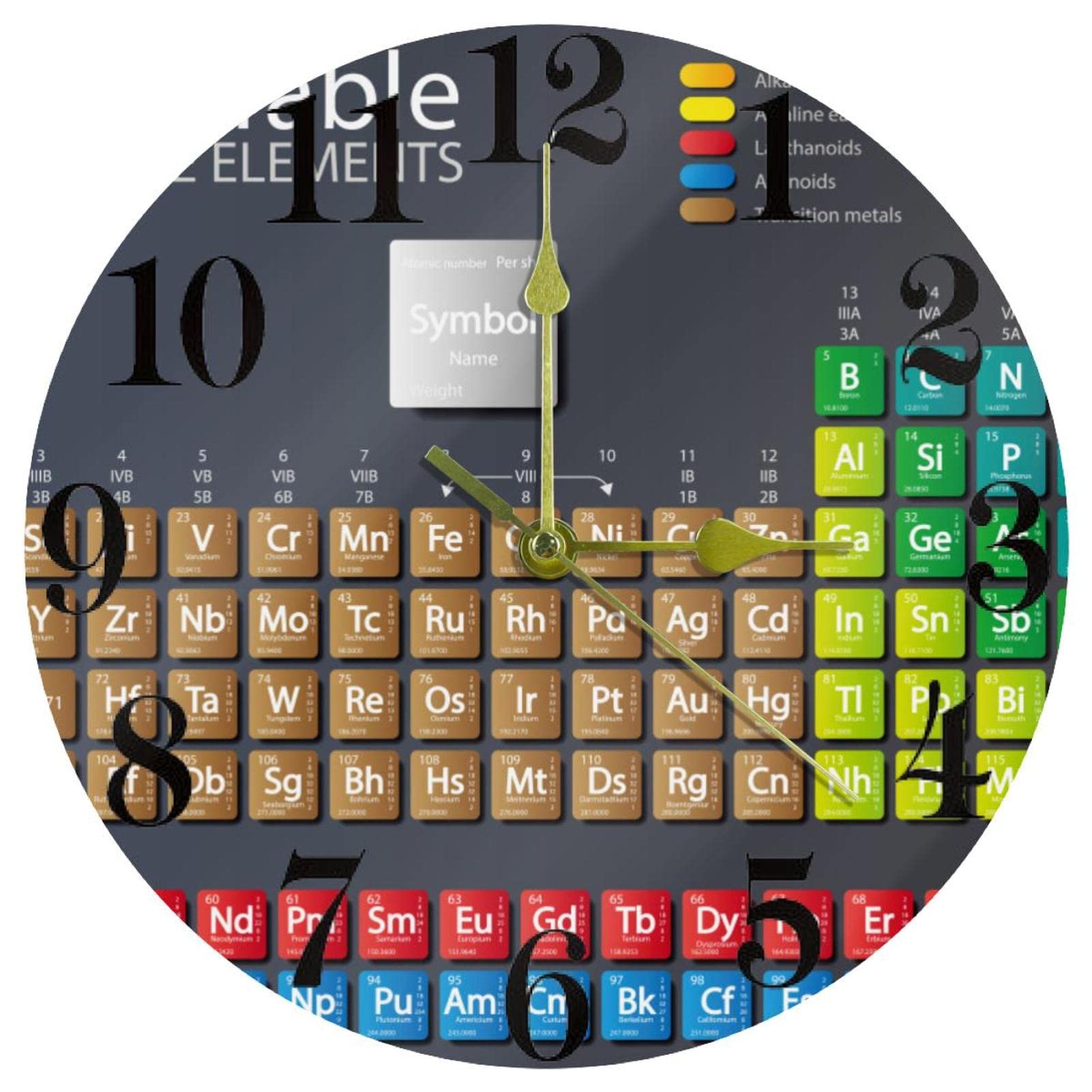 Horloge murale quartz silencieuse grise finition soignée 25,4 cm salon