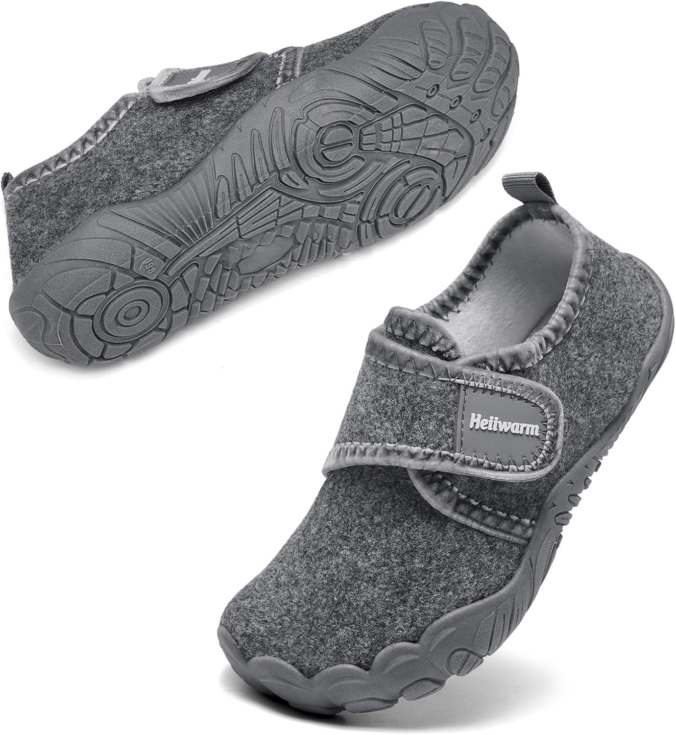 Kids Slippers Boys Girls Comfortable Warm Wide Toe Shoes Lightweight Non-slip Indoor Fleece Slippers(Little Kid/Big Kid) - Image 4