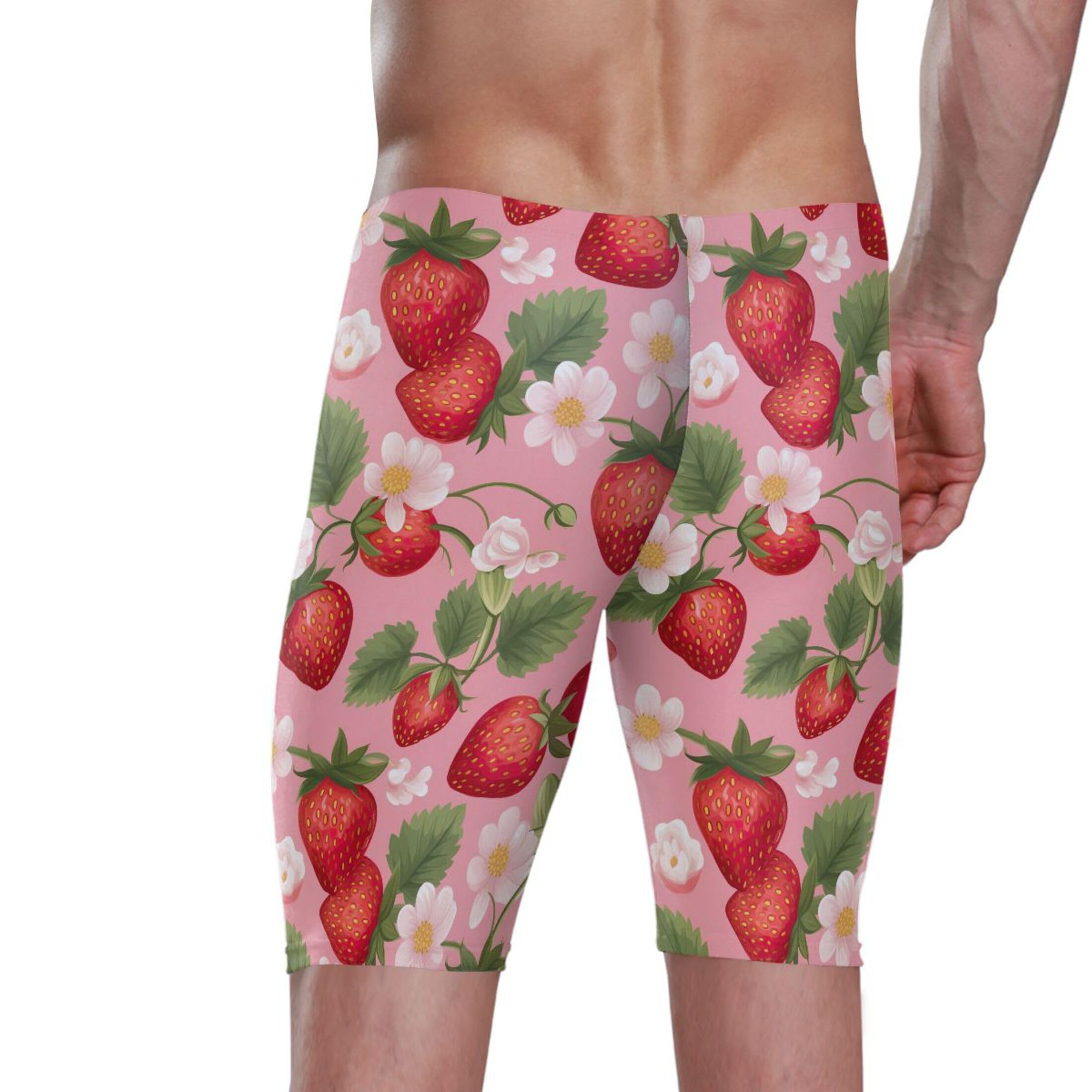 UMIRIKO Strawberry Fruit Men's Swim Jammers Swimsuit M B0401885