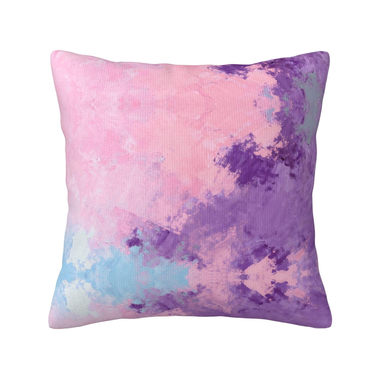 Pink Graffiti Print Decorative Throw Pillow Covers for Sofa, Outdoor and World Cup Celebrations