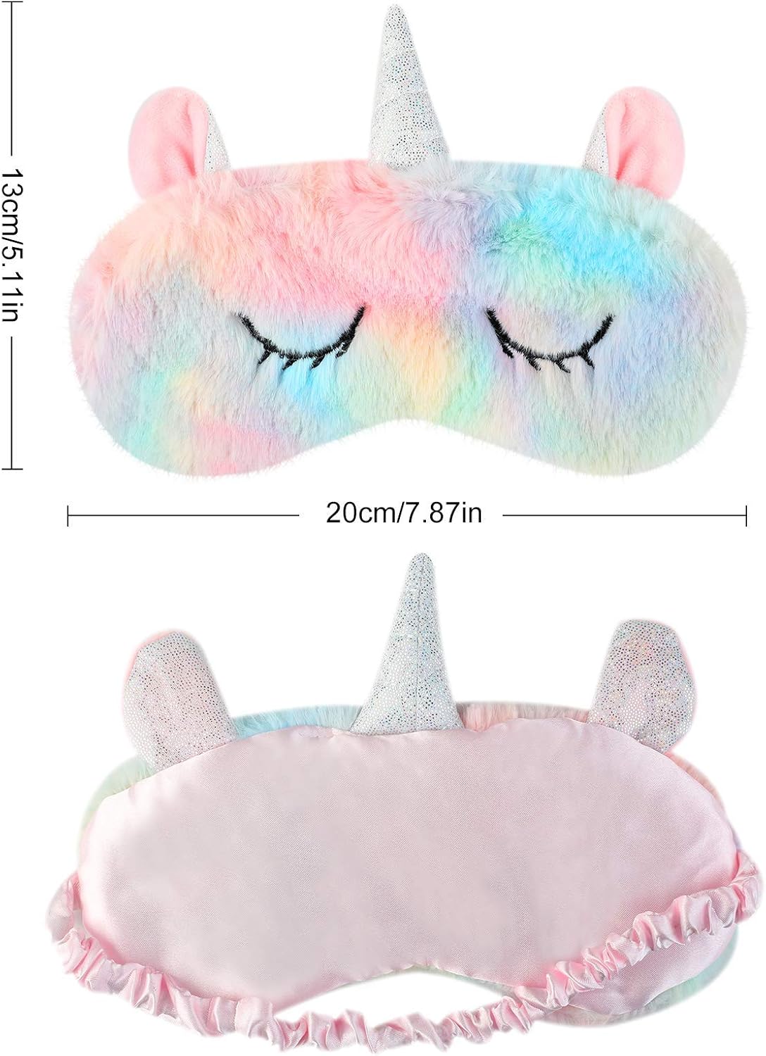 Aniwon 6 Pack Kids Sleep Mask - Unicorn Sleeping Mask Soft Plush Blindfold & Animal Eye Cover Sleep Mask for Kids