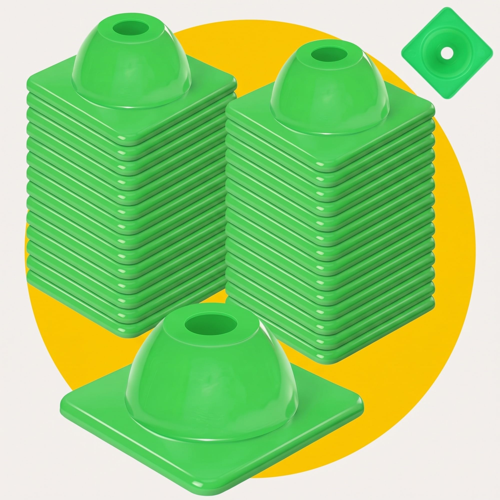 2" 15, 30 Pcs Heavy Duty Agility Cones for Sports