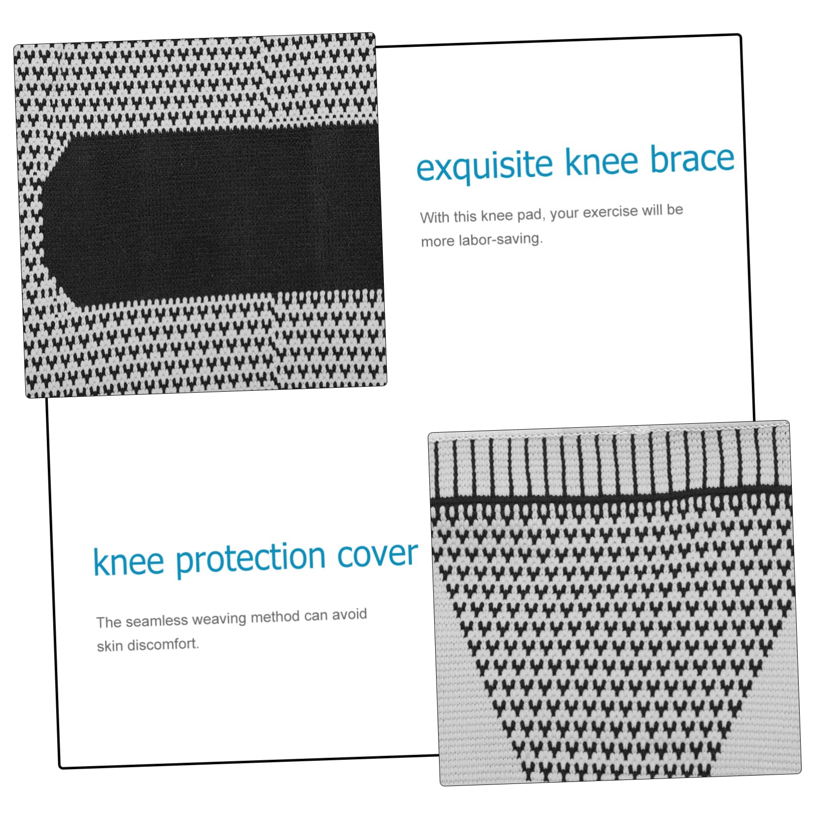 KOMBIUDA Sports Knee Protection 3d Knitted Knee Pad Comfortable Breathable Meniscus Support Patella Stabilizer for Basketball Running Hiking