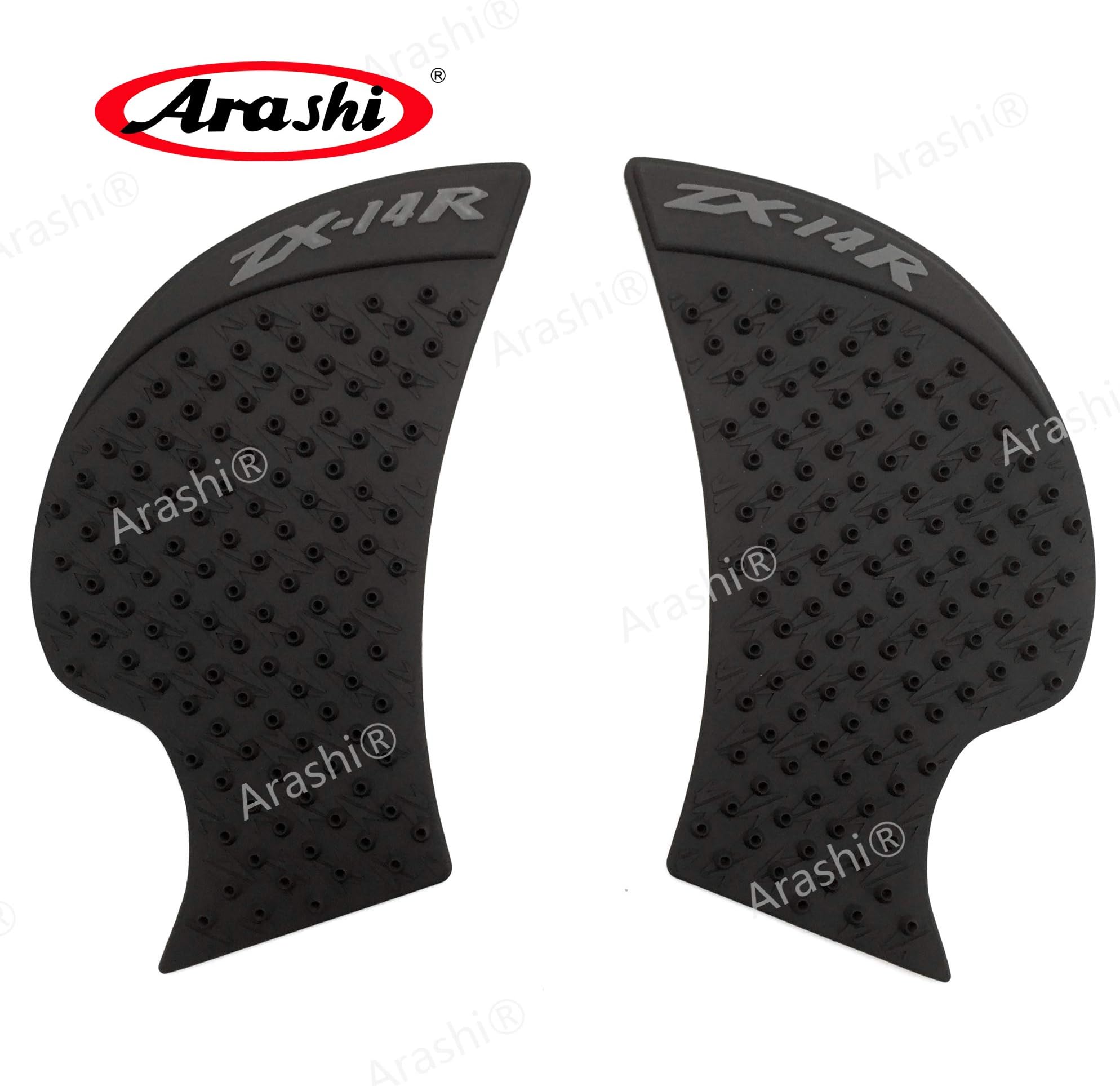 Arashi Anti slip Gas Tank Pad Protector Stickers Knee Grip Traction Side Pads for KAWASAKI Ninja ZX6R ZX-6R 2007 2008 Motorcycle Accessories Black 07 08