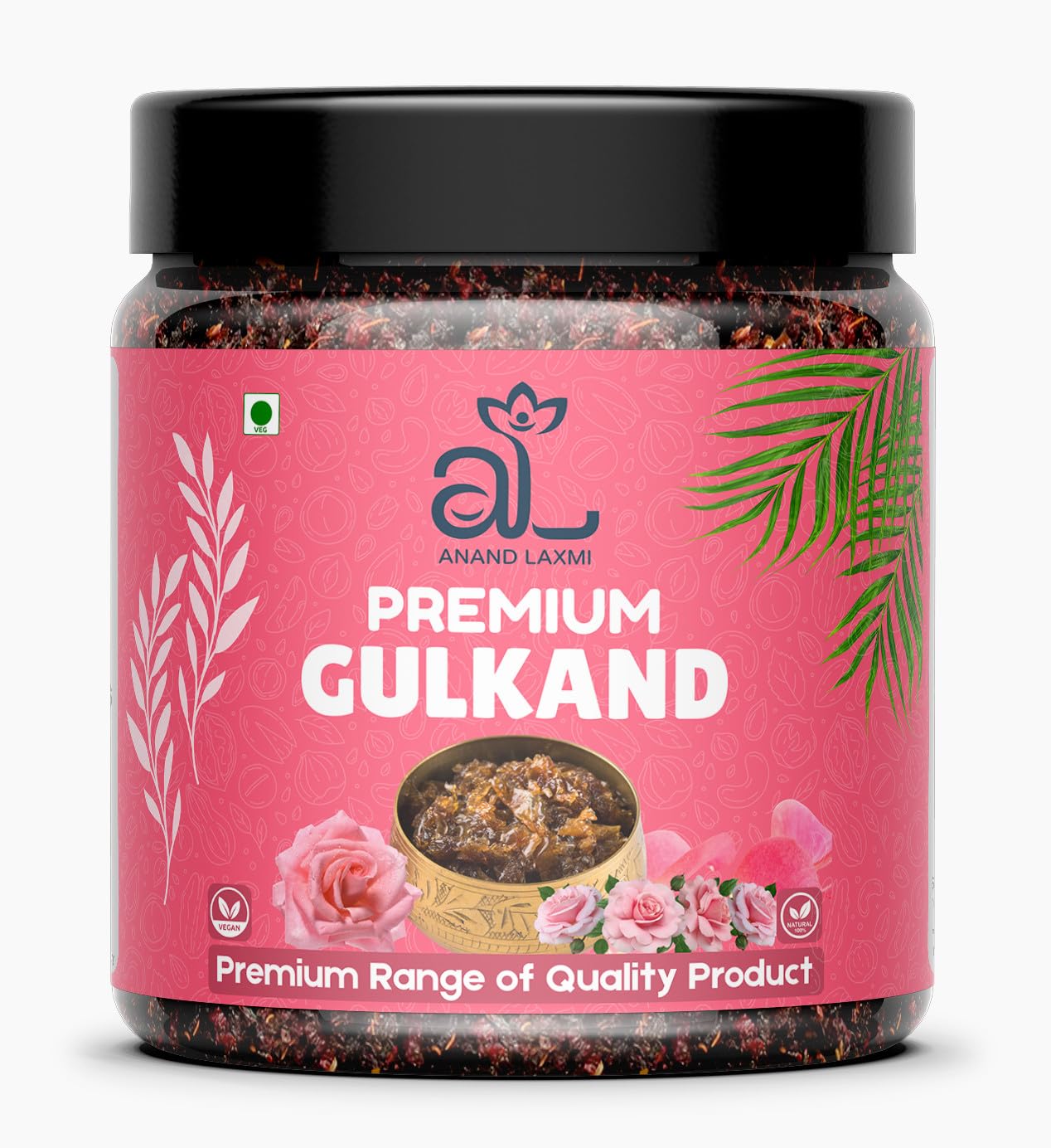 AL Anand Laxmi Premium Rose Petal Jam 400 gm | Sun-Cooked Damask