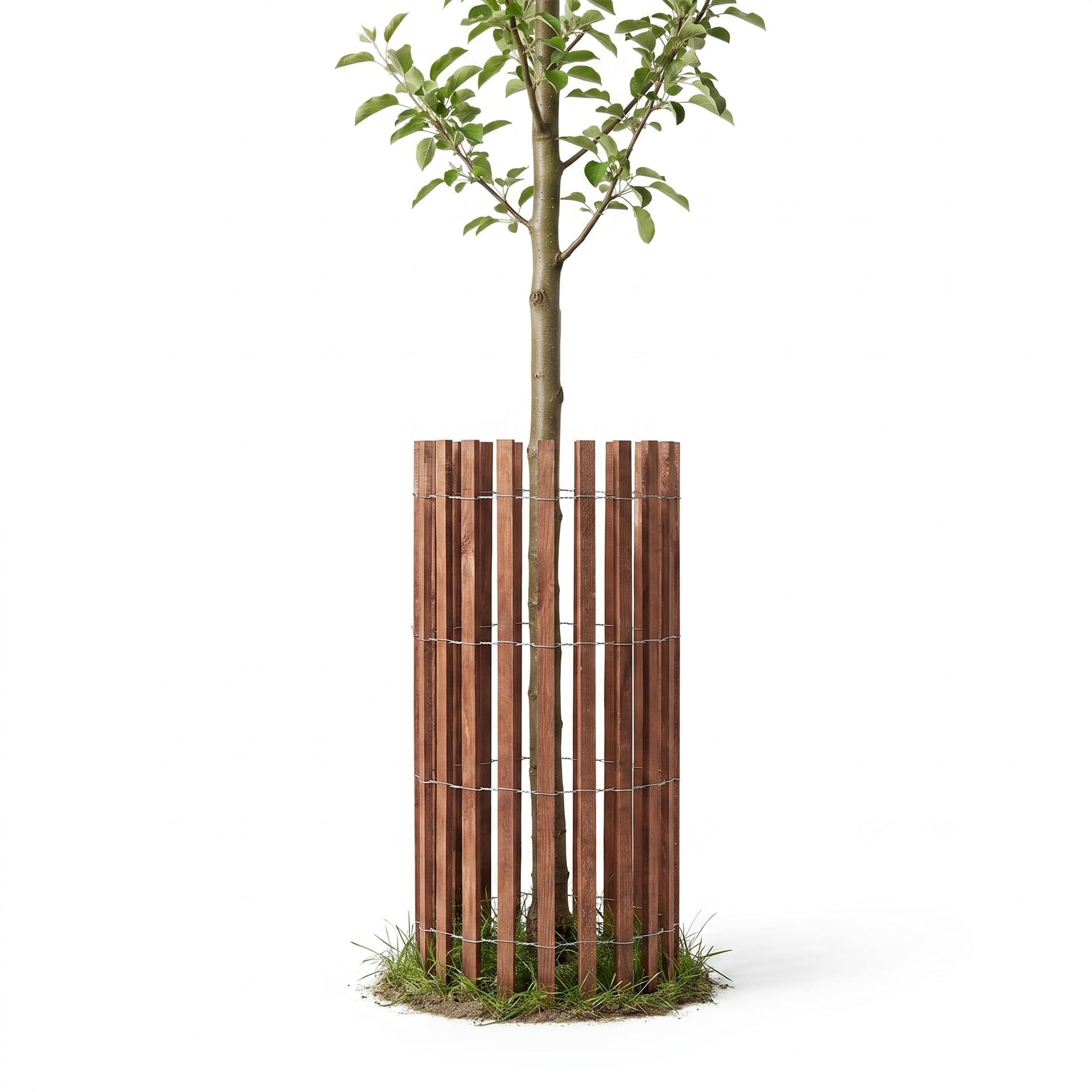 Baumschutz-/ Bissschutzzaun aus Fichte (imprägniert) | Länge 5 Meter | Höhe 120 cm | Lattenabstand ~6 cm