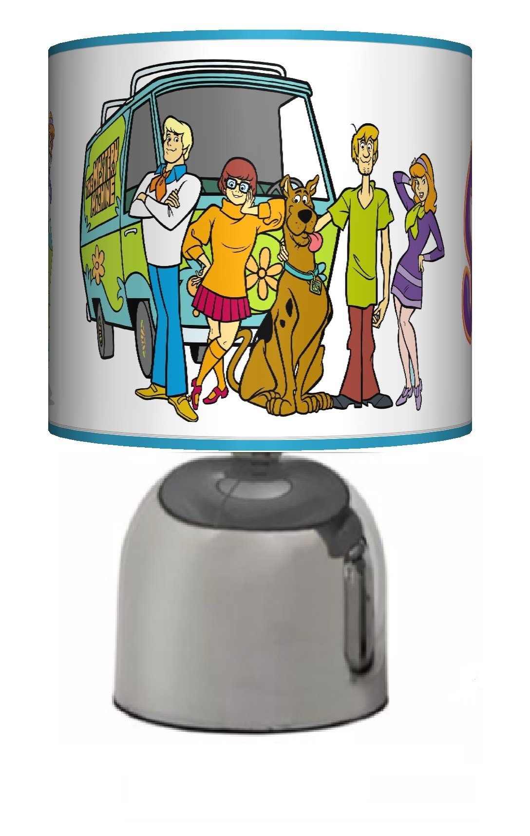 SCOOBY DOO - BEDSIDE TOUCH LAMP - BOYS / GIRLS BEDROOM LIGHT / LAMP SHADE - MAINS OPERATED (UK PLUG)