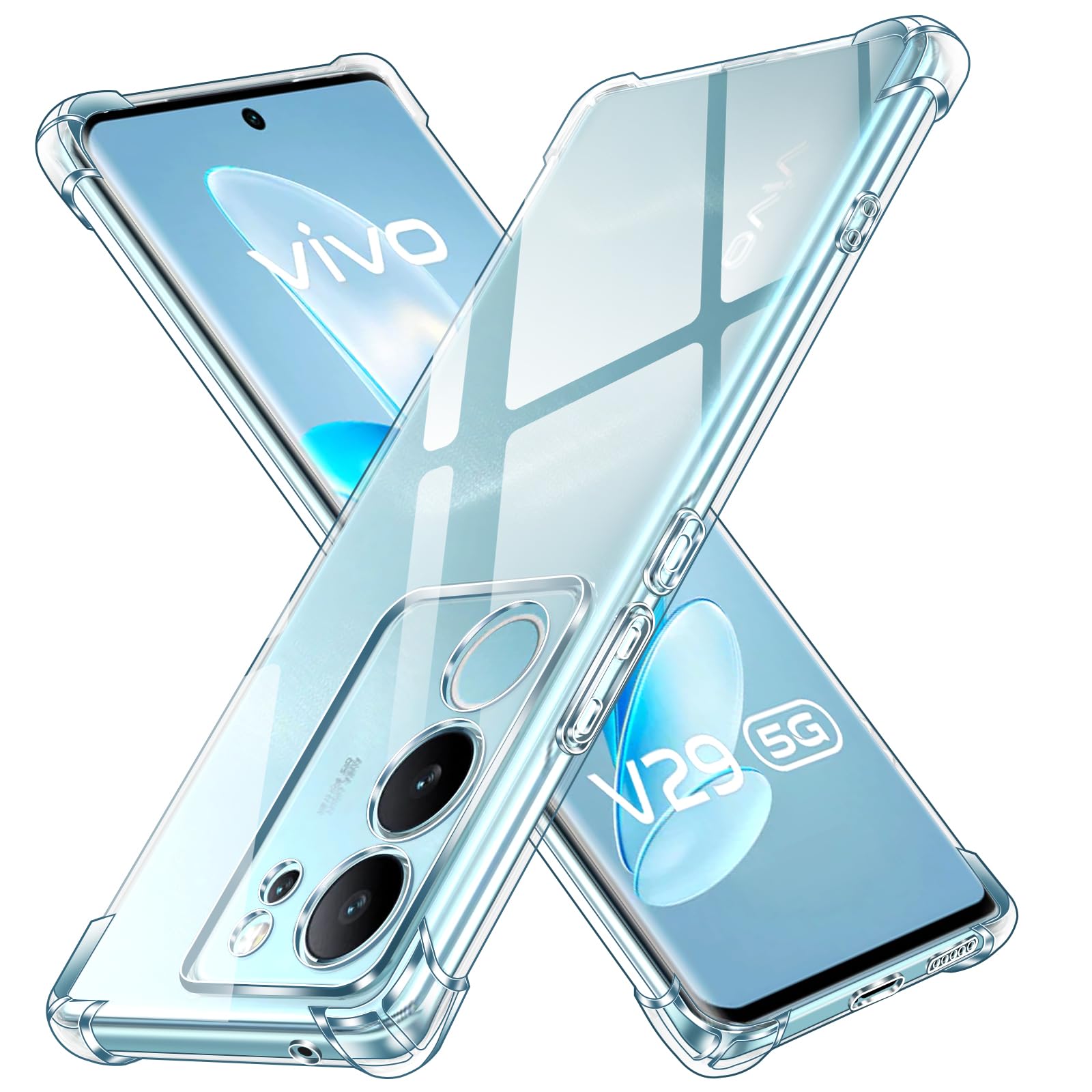 Ivoler Silikon Hülle Für Vivo V29 5G – Ultradünn, Stoßfest Mit Kameraschutz