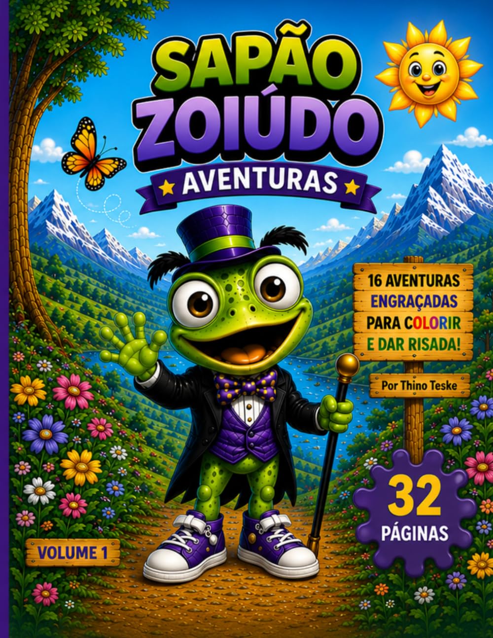 Sapão Zoiúdo: Aventuras: Livro de colorir para crianças (Edição em Português) (Coleção Sapão Zoiúdo)