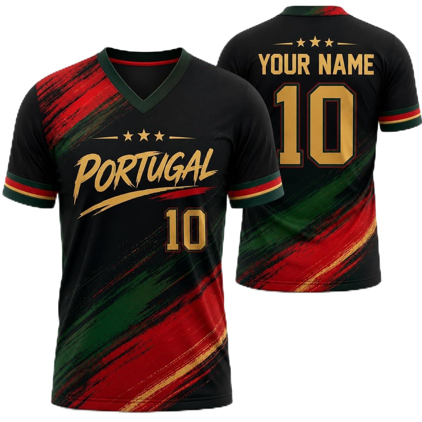 Personalised Name Number Football Shirt 2026 Men Women Youth (Portugal)