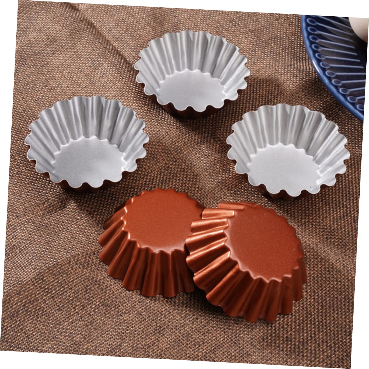 BESTonZON 18pezzi Stampo Per Crostate All Acciaio Carbonio Antiaderente Per Biscotti Pudding e Dessert Per Cucina e Feste