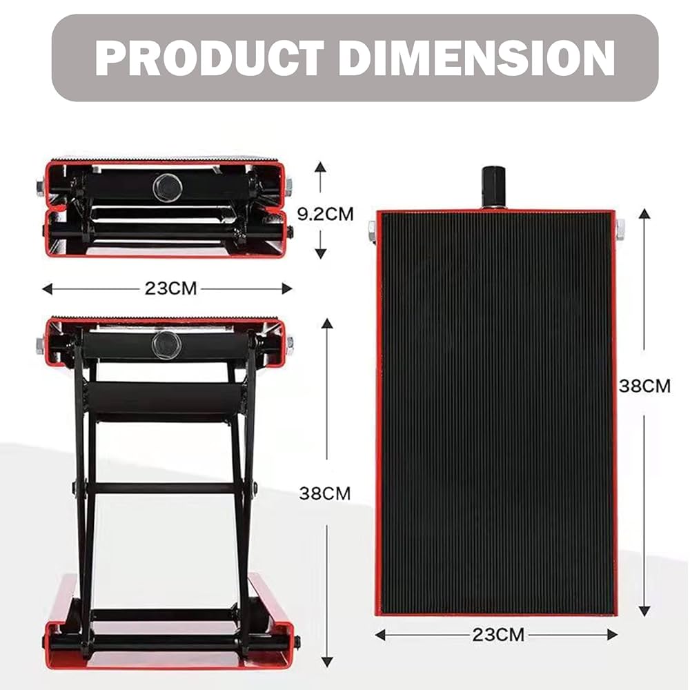Motorcycle Jack Lift 1100LBS/ 500KG Capacity Widened Platform Solid