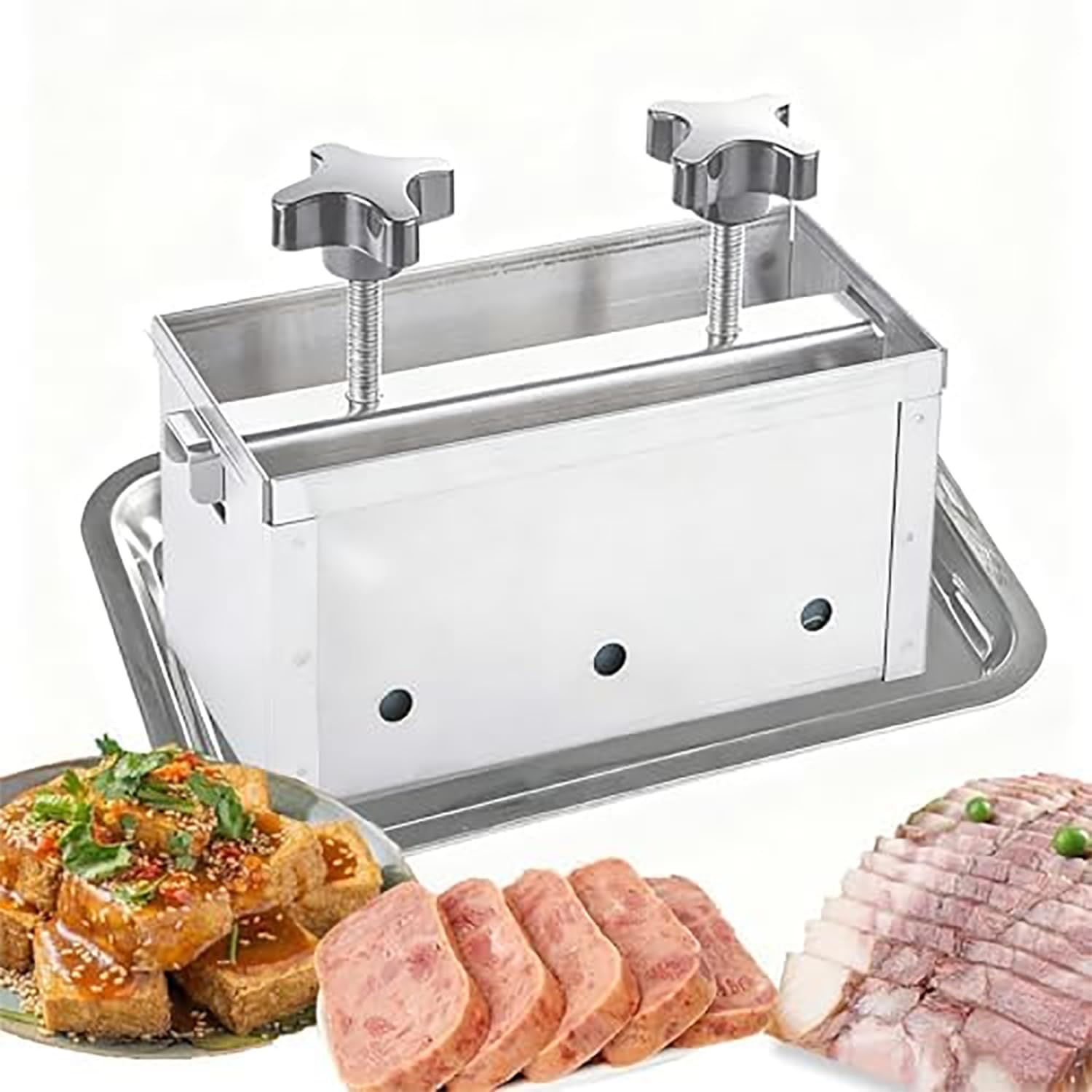 Prensa de hamburguesas de acero inoxidable resistente, molde de carne de 1,5 mm de grosor para hamburguesas rellenas, deslizadores y parrilla de barbacoa