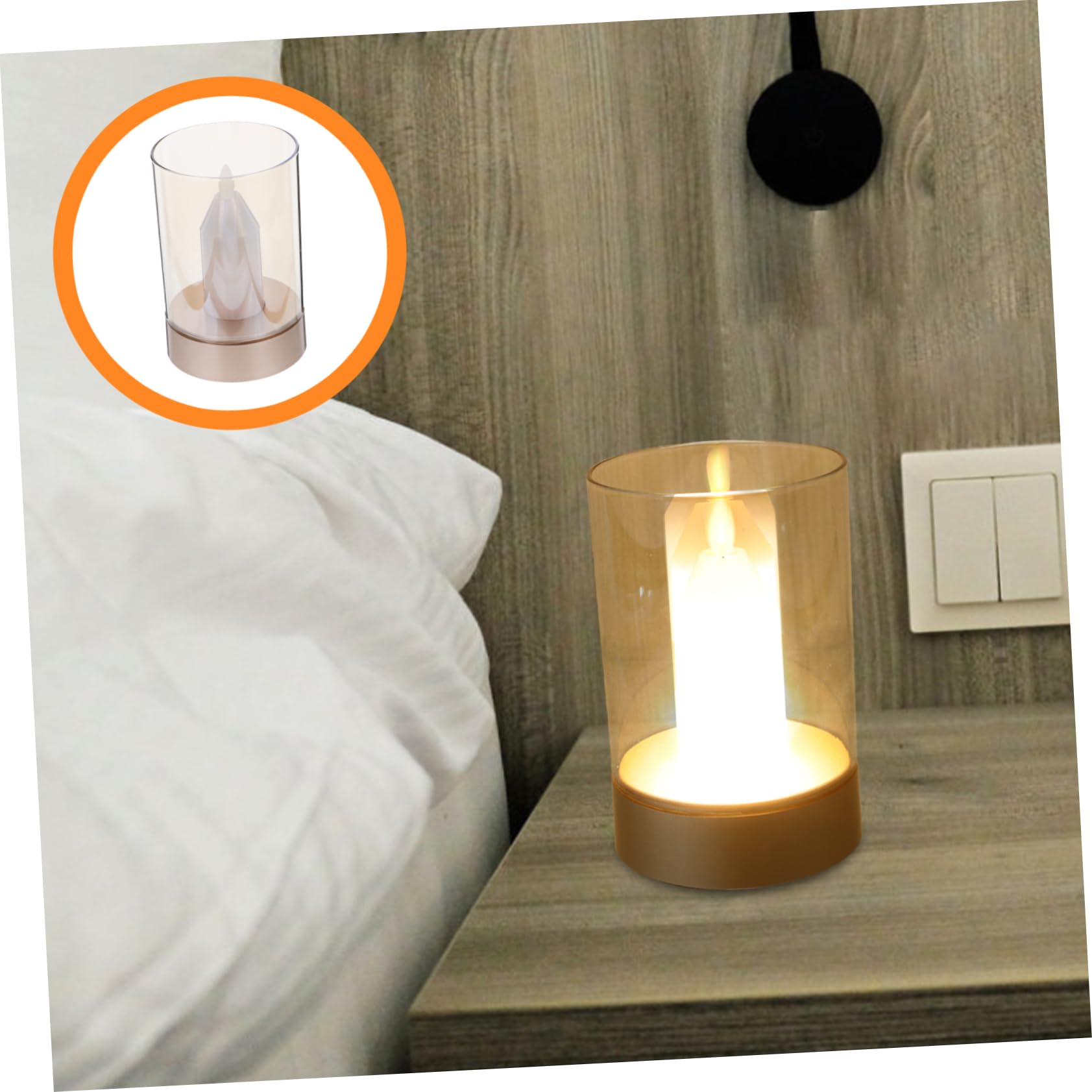 TEHAUX Lampada Da Tavolo Forma Candela Luce Notturna Decorativa Candela Elettronica Luce Da Scrivania Per Fotografia