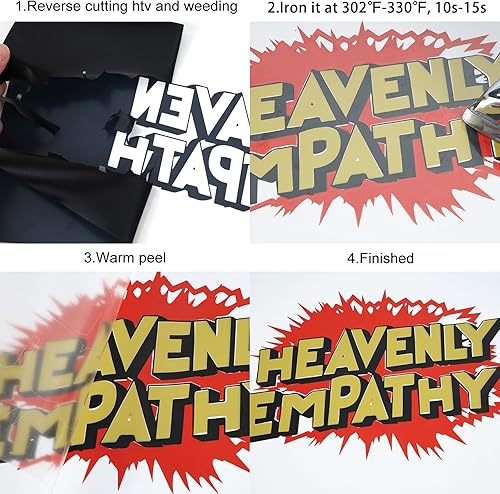 Miniatura 5 de FUNKAKA Rollo de vinilo de transferencia de calor, 12 pulgadas x 12 pies, adhesivo brillante para planchar en vinilo rosa HTV para camisetas, vinilo