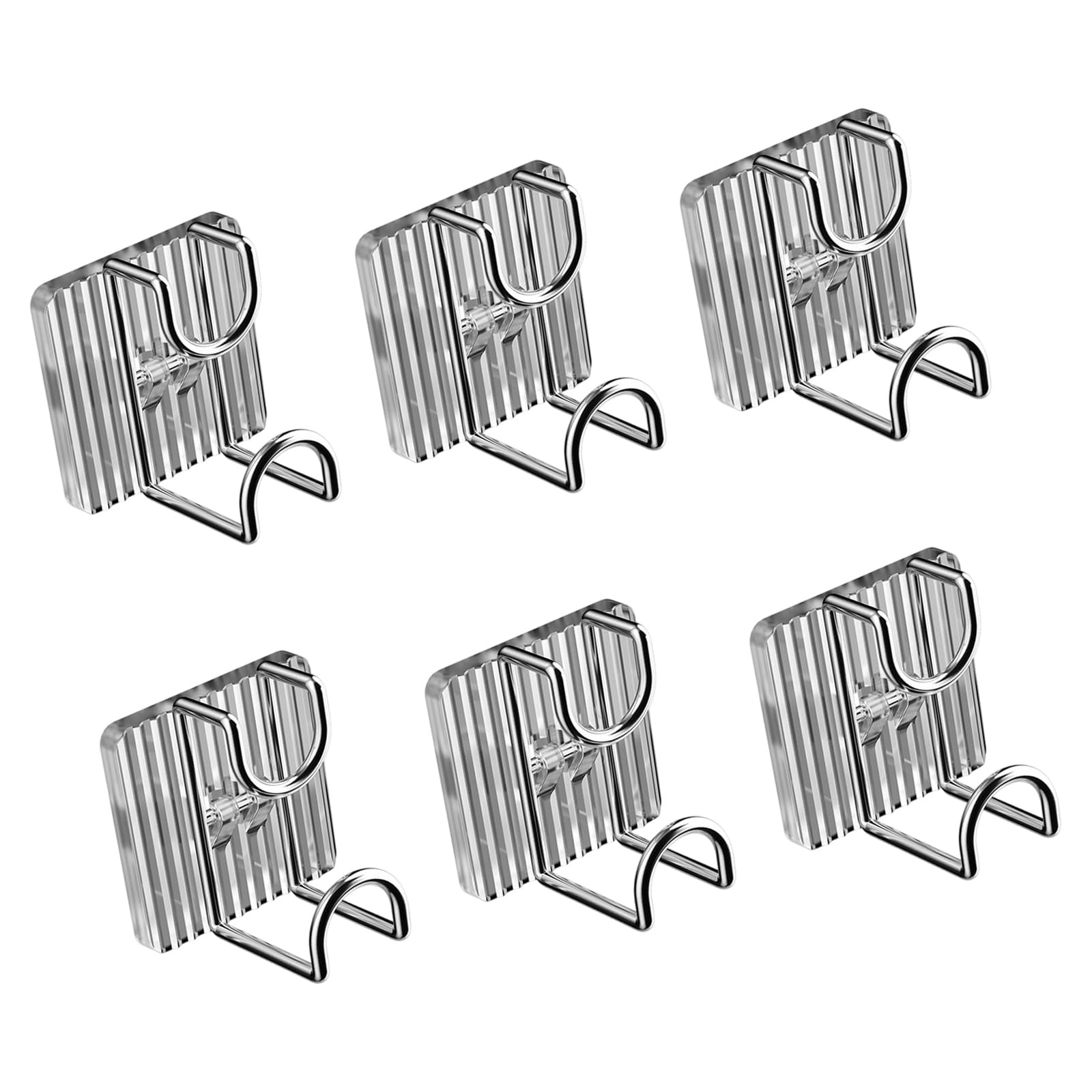 Woedpez White Drill-Free Adhesive Wall Hooks For Hanging, Heavy Duty Sticky Hooks Bathroom Shower Organizers Damage Release Wall Hook