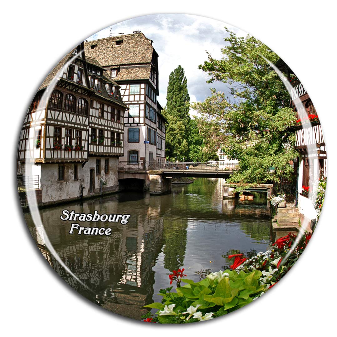 Calamita Frigo 3D In Cristallo Strasburgo Francia, Souvenir Di Viaggio, Effetto Ottico, Confezione Regalo, Weekino