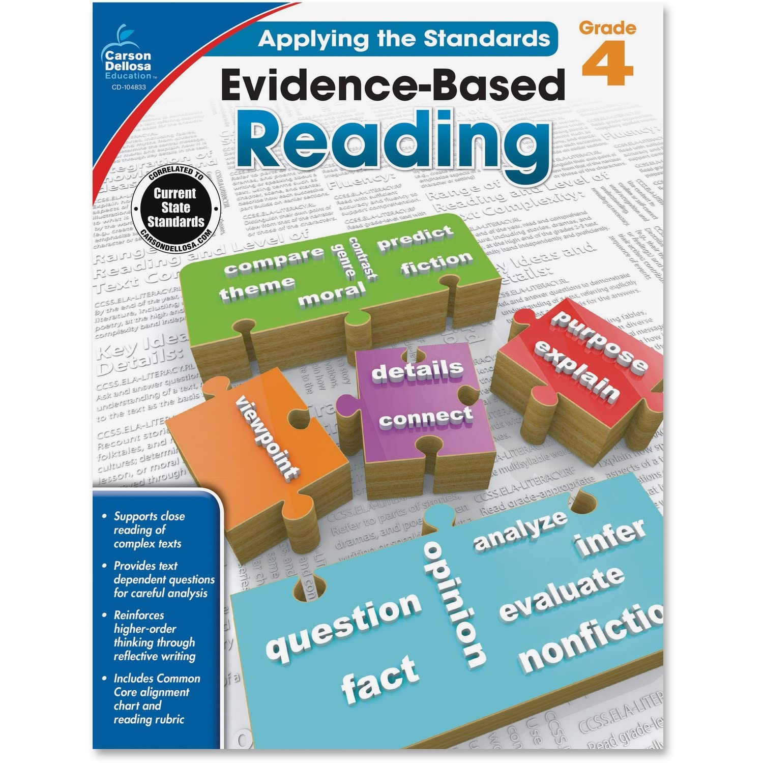 Evidence-Based Reading, Grade 4 (Applying the Standards) Paperback – January 15, 2015