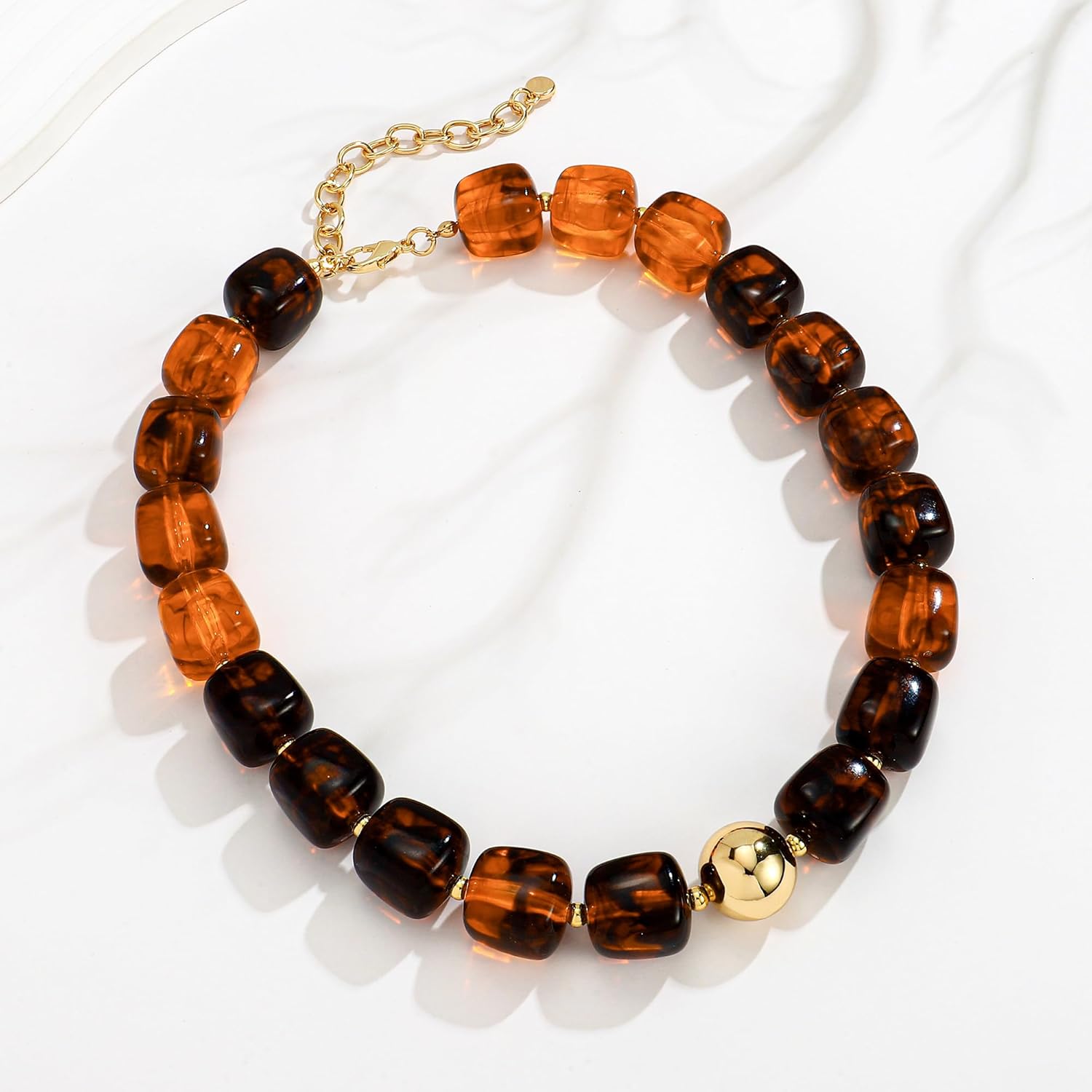 Chunky Beaded Necklace for Women Trendy Statement Big Colorful Resin Bead Choker Necklaces Summer Beach Boho Charm Jewelry Cute Gifts for Love - Image 7