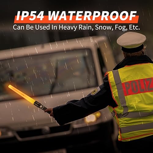 Miniatura 6 de UltraFire Varita de tráfico de 19 pulgadas, linterna de cono con 3 modos, varita de señal para control de tráfico, estacionamiento, dirección de