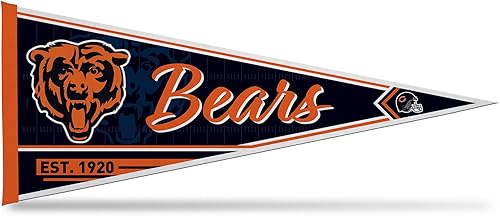 Vista 140 de Rico Industries NFL Football Classic - Banderín de fieltro de 12 x 30 pulgadas para decoración de pared, ideal para el hogar, dormitorio, decoración