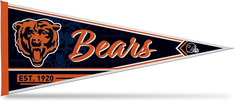 Rico Industries NFL Football Classic 12" x 30" Felt Wall Decor Pennant - Great for Home/Bed Room/Man Cave Decor