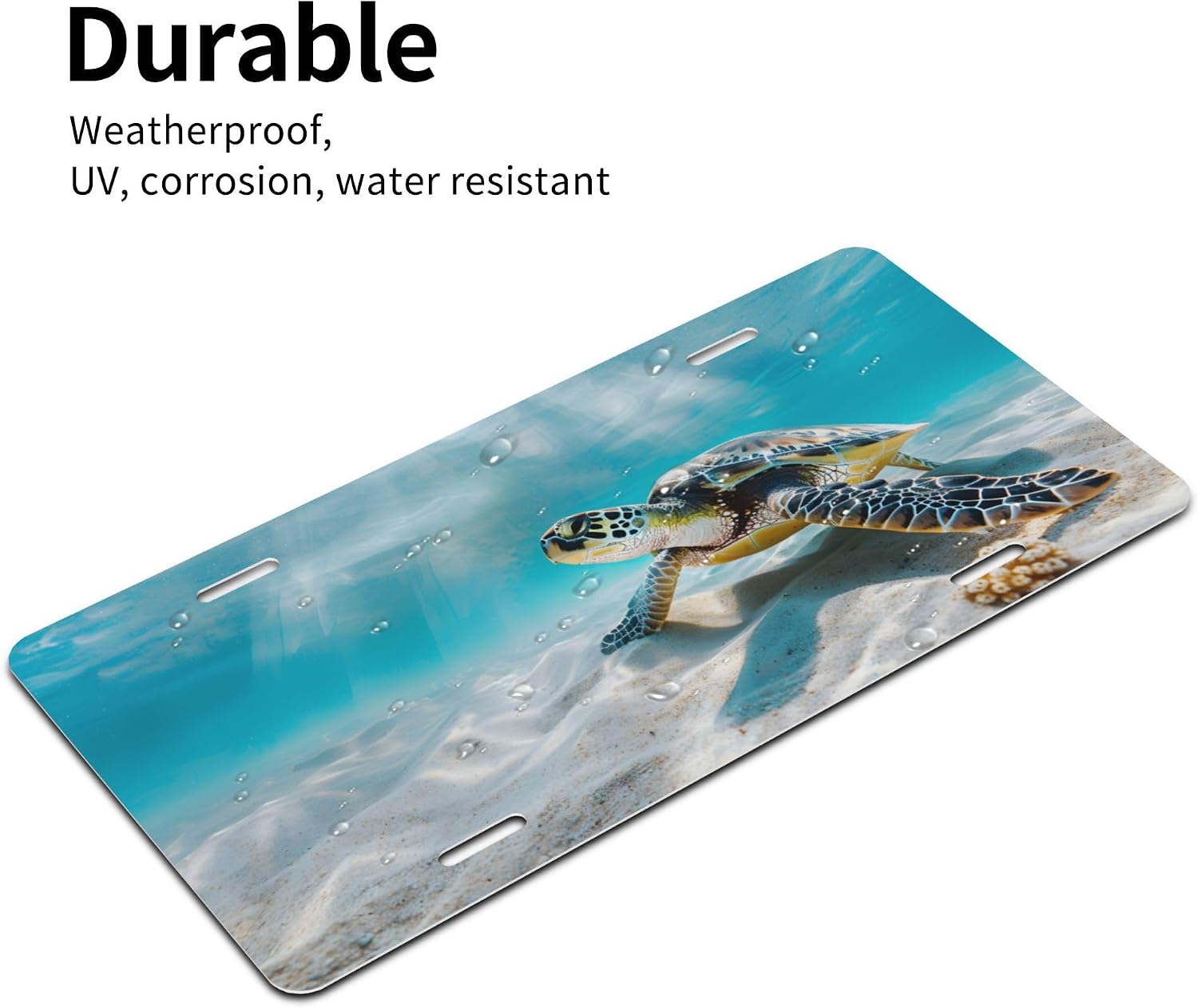 Turtle Summer License Plate Front License Plate Car Accessories 6" x 12" image 4