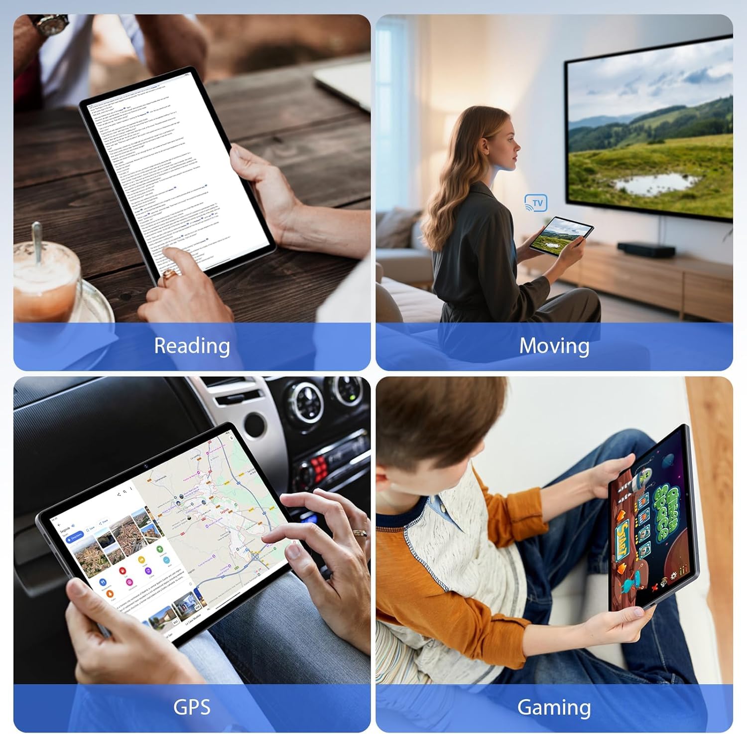 Android 15 Tablet 11 Pollici, 2K Tablet con Tastiera e Mouse, 36GB RAM + 512GB ROM + TF 2TB, 4G LTE SIM + 5G WiFi, Octa-Core/2000 x 1200 IPS/8MP+13MP/9580mAh/BT5.0/Widevine L1/GPS, Grigio