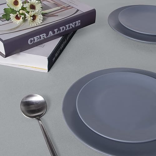 Miniatura 190 de Sancua Mantel cuadrado resistente a manchas y arrugas, lavable, de poliéster, decorativo de tela para mesa de comedor, fiestas de bufé y campamento,