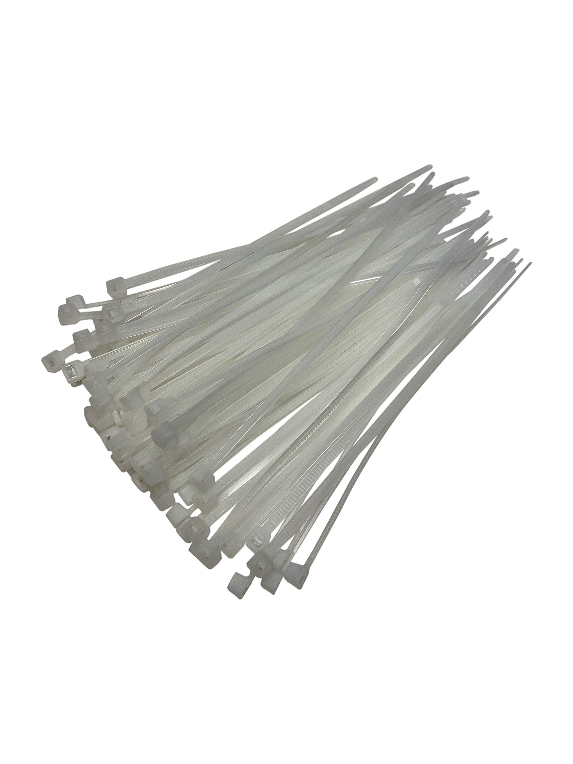 On1shelf White Small Standard Nylon Cable Ties 2.5Mm In Width Zip Straps, Pack Of 100 (2.5Mm X 100Mm, )