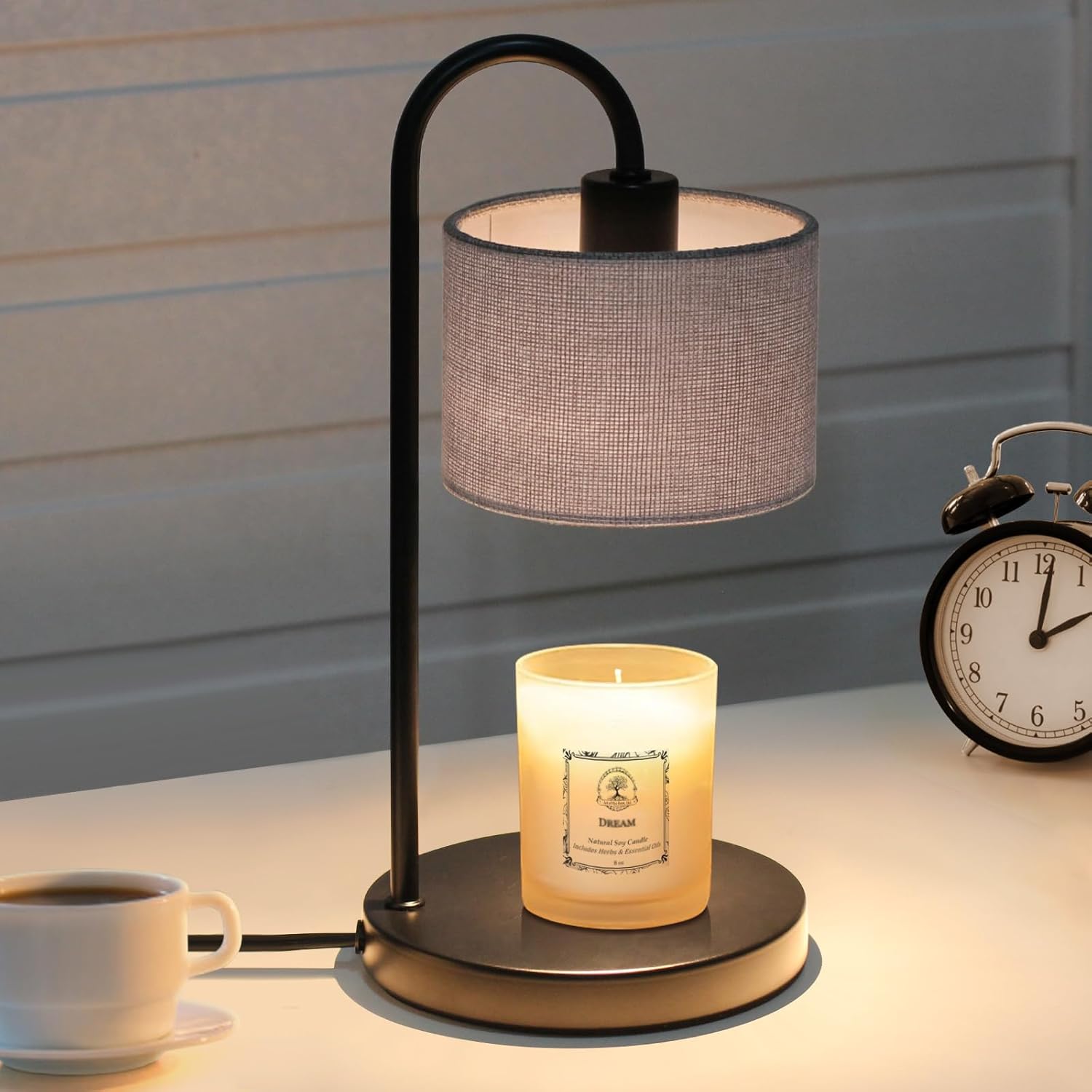 Candle warmer lamp with timer and dimmable brightness