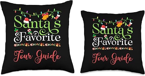 Miniatura 3 de Santa's Worker Holiday Threads Santas Favorite Tour Guide Holiday Top Elf Profession Throw Pillow, 18x18, Multicolor