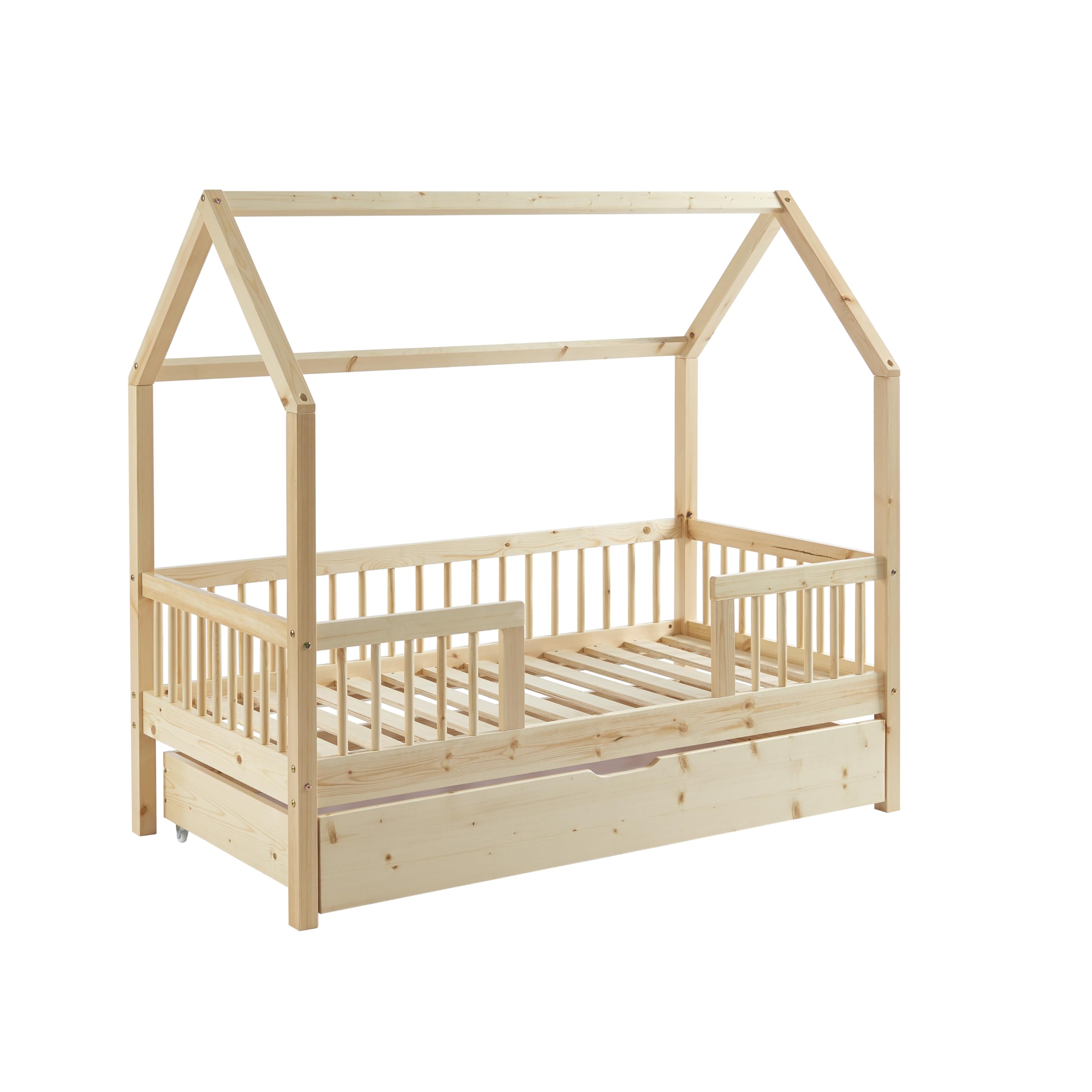 Cama infantil cabaña de madera BAITA Tiny 70x140 ideal para crear un cuarto de juegos