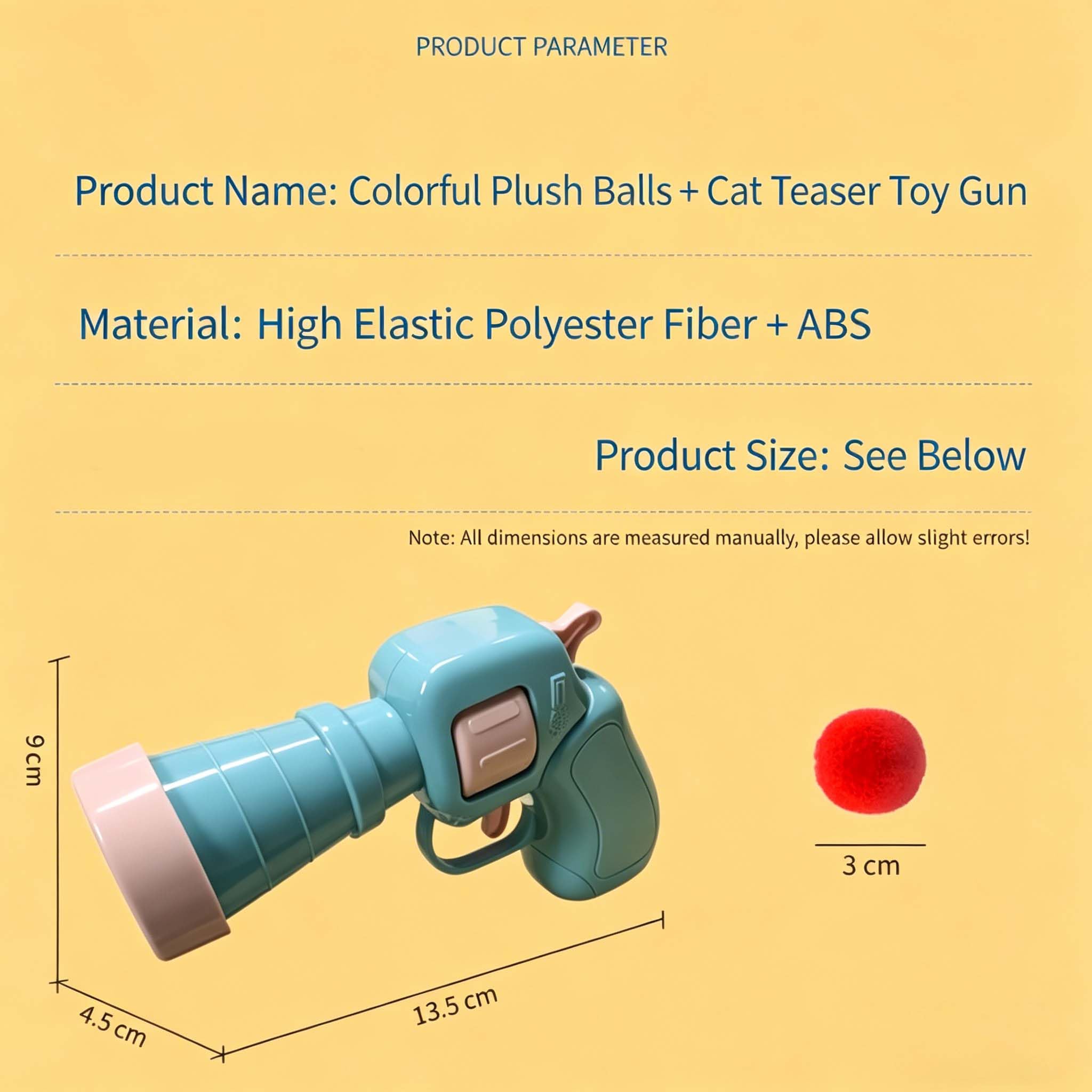 Katzenspielzeug, Launcher-Set mit 50 Bällen, Sanftes interaktives Haustier-Spielzeug, sicheres leises Kuschelspielzeug für aktiven Indoor-Spielspaß von Katzen und Hunden