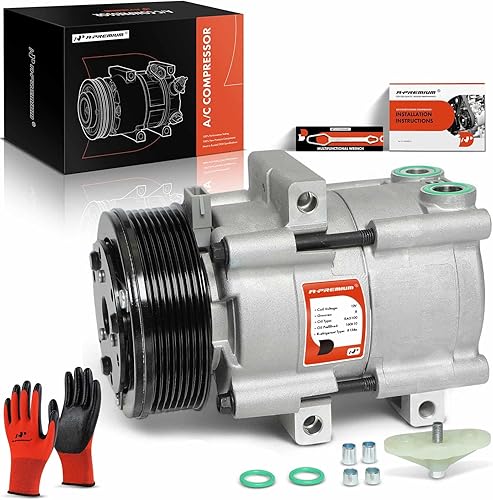 Miniatura 1 de A-Premium Compresor de aire acondicionado con embrague compatible con Ford F-150, Expedition, E-150 Econoline, E-250 Econoline, E-350 Econoline,