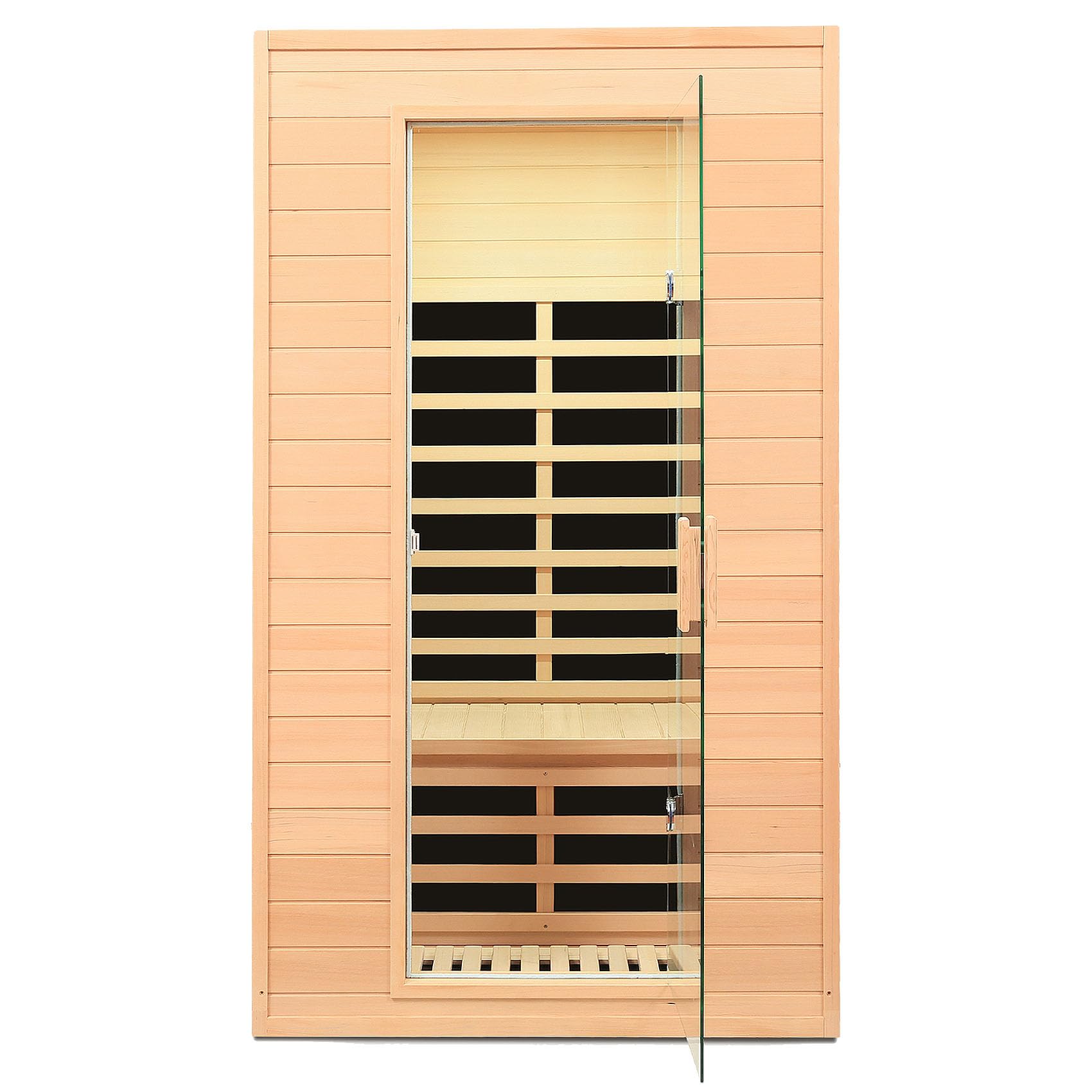 2 Person Infrared Sauna, Low EMF Far Infrared Sauna, Canadian Hemlock Wood Sauna for Home 1500W Indoor Sauna Home Spa Sauna with Bluetooth Speakers,
