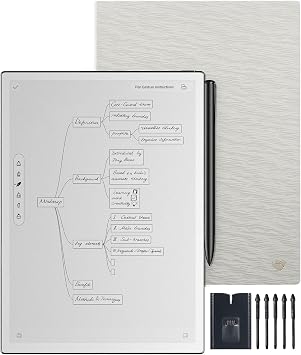 iFLYTEK AINOTE 2 Electronic Notebook & Mist Gray Protective Case & Lead Set with 10.65" E-Ink ChatGPT